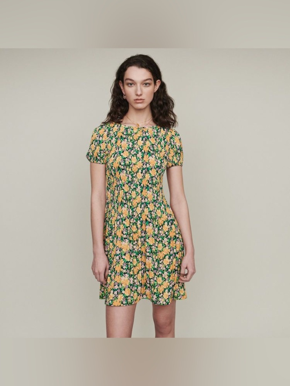 Maje Rockinie Floral Mini Dress